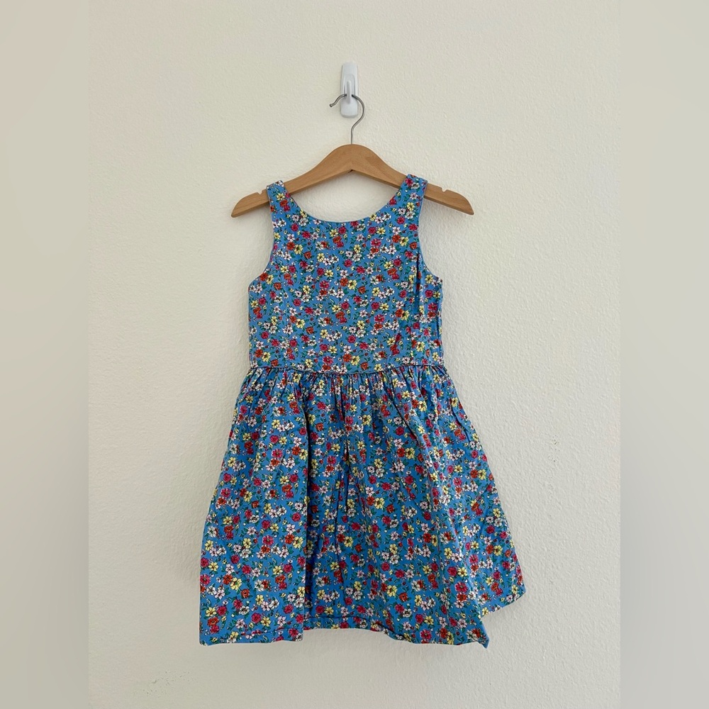 Polo Ralph Lauren Floral Cotton Spring Blue Kids Girl Dress